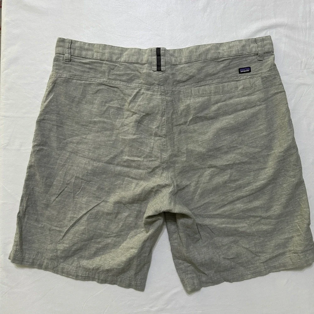 Patagonia Mens Lightweight Organic Work Wear Hemp Shorts Gray Size 36 Inseam 10